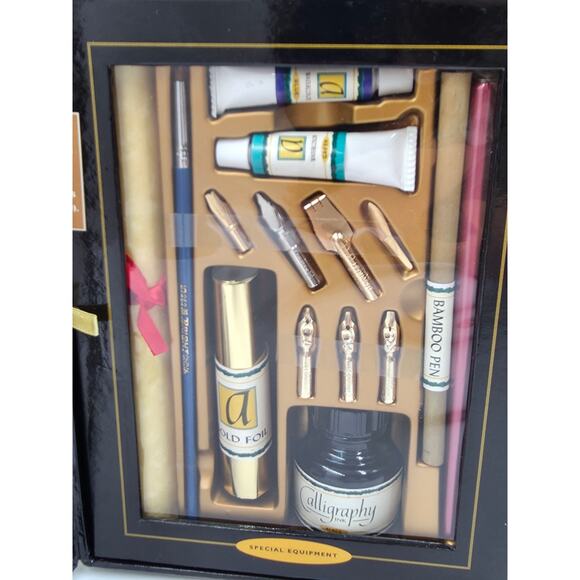 Calligraphy &‎ Letters Beginners Kit Set Pen Ink How To Project Book - Picture 7 of 7